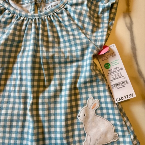 Carter's Blue Gingham Baby Set BNWT - Picture 2 of 4
